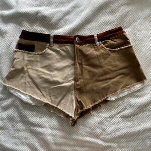 🌻🌿 Boho Chic Patchwork Showpo XL Shorts - Stylish Neutrals for Summer 🌿🌻